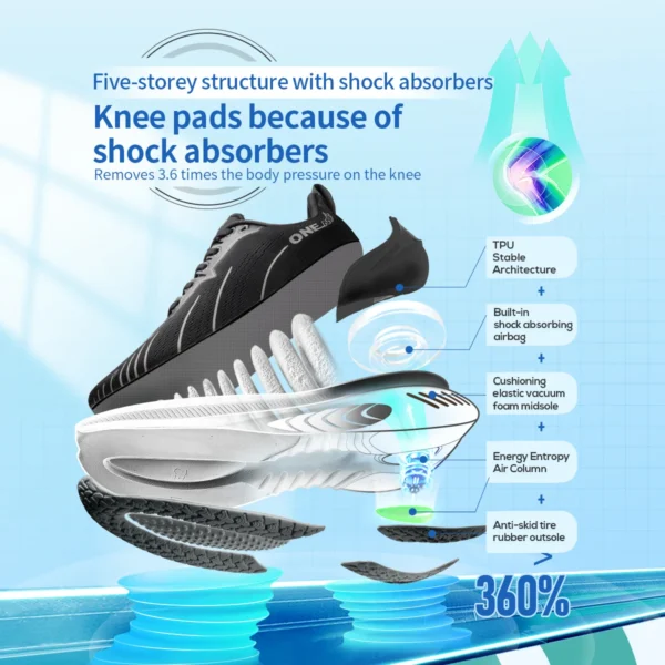 ONEMIX New Cushioning Running Shoes For Men Suitable Heavy Runners Lace Up Sports Women Non-slip Outdoor Athletic Male Sneakers - Image 3