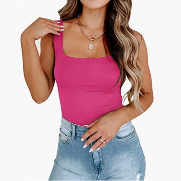 Women's Solid Color Slim-fit Tank Top - Image 9