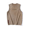 Summer Retro Washed Cotton Tank Top Vest For Men - Image 4