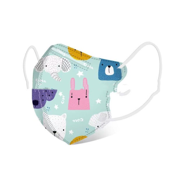 Disposable Four-layer Children's 3D Three-dimensional Protective Cartoon Printing Autumn And Winter Mask - Image 3