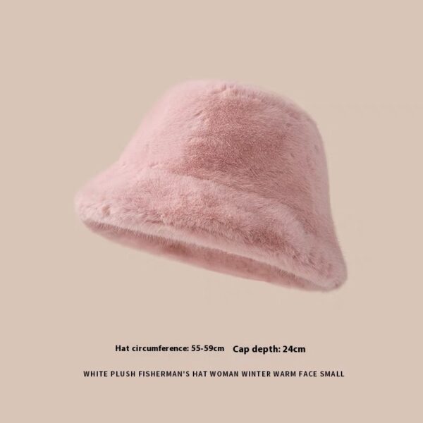 Plush Bonnet Children's Fleece-lined Bucket Bucket Hat - Image 7