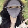 Summer Sun Mask Full Face With Hat Integrated Ice Silk Mask - Image 3