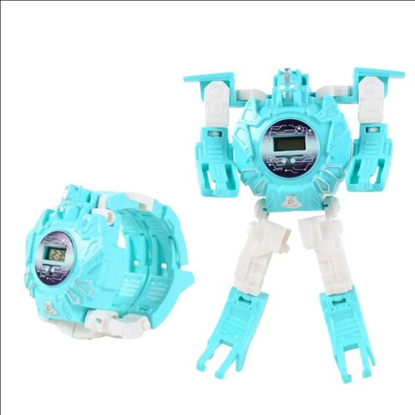 2-in-1 Transformer Robot Electronic Digital Desk Clock Table Clocks - Image 2