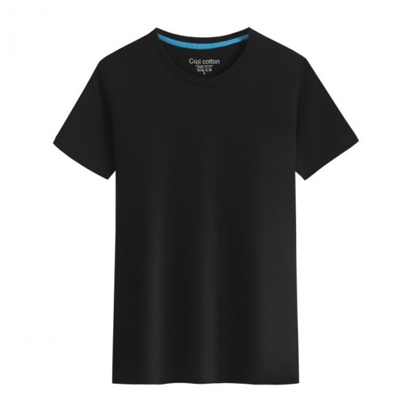 Men's And Women's Same Summer Pure Cotton Round Neck T-shirt - Image 4