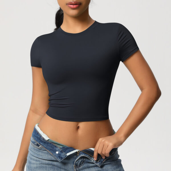 European And American Leisure All-match Tight Quick-drying Workout Top - Image 3