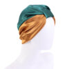 Contrast Color Knotted Head Wash Makeup Double-layer Silk-like Sleeping Hat - Image 5
