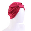 Contrast Color Knotted Head Wash Makeup Double-layer Silk-like Sleeping Hat - Image 4