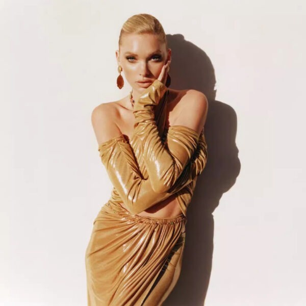 Golden Halter Tank-top Pleating Irregular Two-piece Chain Suit Skirt - Image 4