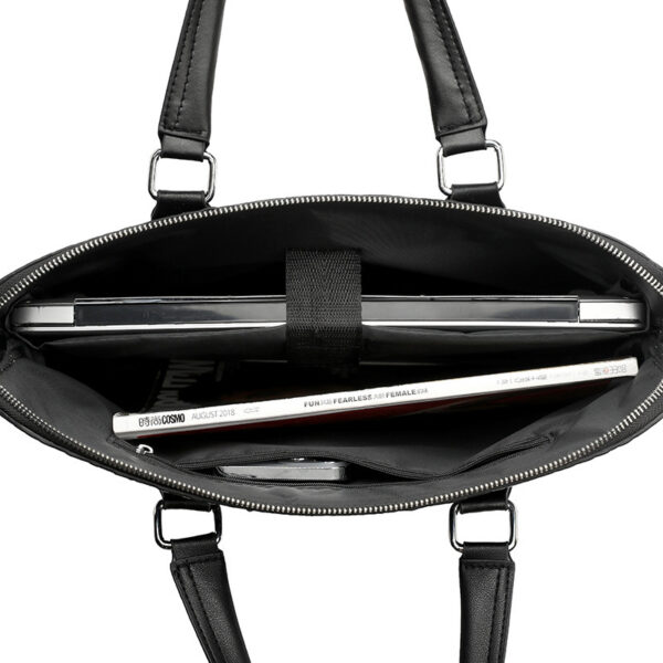 Men's New Crocodile Pattern Business Computer Bag Shoulder Briefcase - Image 3