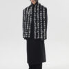Original Chinese Style Imitation Dehaired Angora Winter Warm Black And White Lovers Scarf