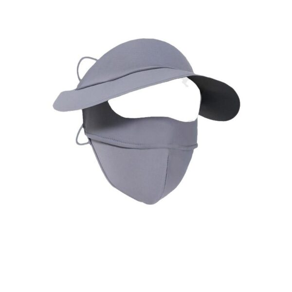 Summer Sun Mask Full Face With Hat Integrated Ice Silk Mask - Image 2