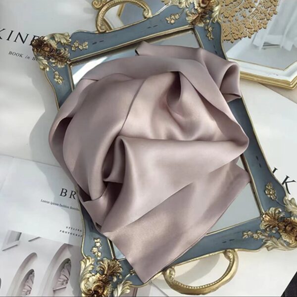 Fashion Women's Monochrome Double-layer Ribbon Scarf - Image 2