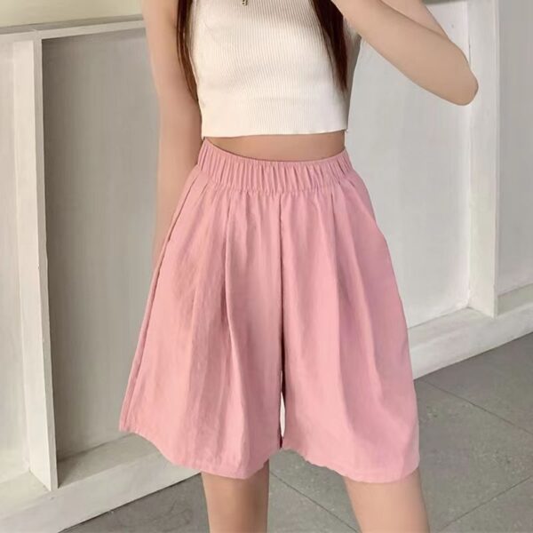 Summer Thin Loose High Waist Casual Japanese Shorts - Image 4