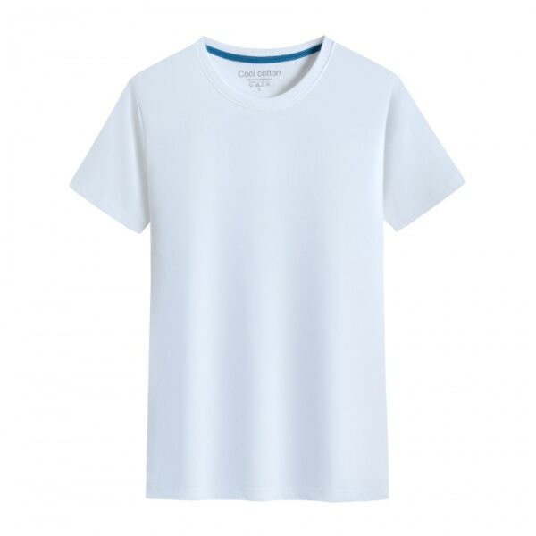 Men's And Women's Same Summer Pure Cotton Round Neck T-shirt - Image 8
