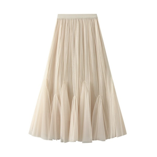 Autumn Retro Fall Gauze Skirt Slimming Large Hem Fishtail Skirt For Women