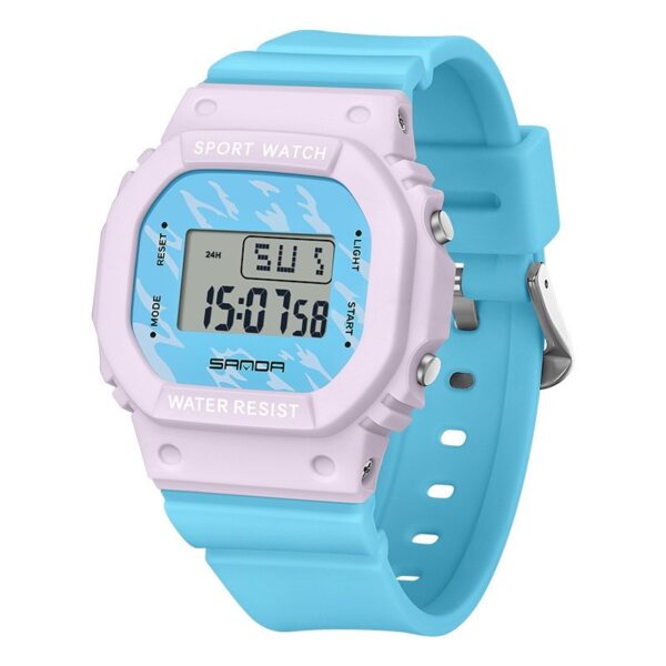 Square Electronic Watch Colorful Creativity For Male And Female Students - Image 9