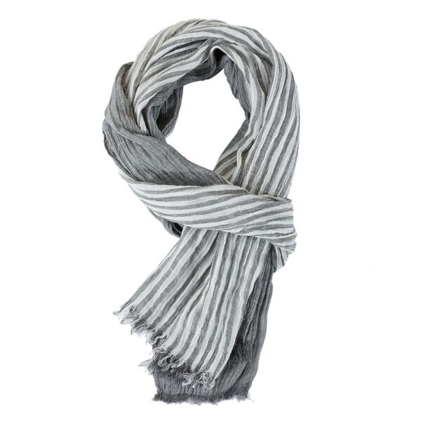 Men's Spring And Summer Thin Striped Scarf Navy Blue Color Matching Thin - Image 10