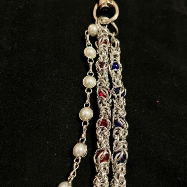 Three-layer Luxury Clip Beads Denim Pants Chain Heavy Industry Punk - Image 3