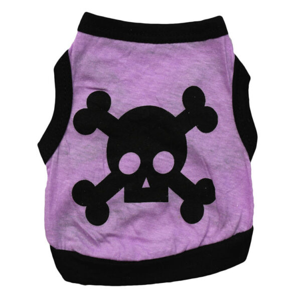 Dog Vest Skull Bones Halloween Cosplay Dog Tank Top Colour Blocking Stretch Cats Costumes - Image 4