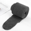 Autumn And Winter Fleece-lined Thickened Screw Cotton Vertical Stripes Base One-piece Trousers - Image 5