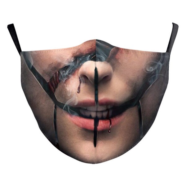 Halloween Skull Funny Digital Printing Double-layer Dust Mask - Image 10