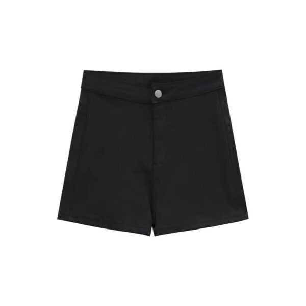 Black Denim Shorts High Waist Slimming Hot Pants - Image 5