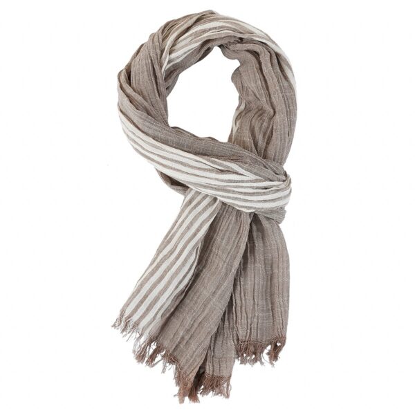 Men's Spring And Summer Thin Striped Scarf Navy Blue Color Matching Thin - Image 4