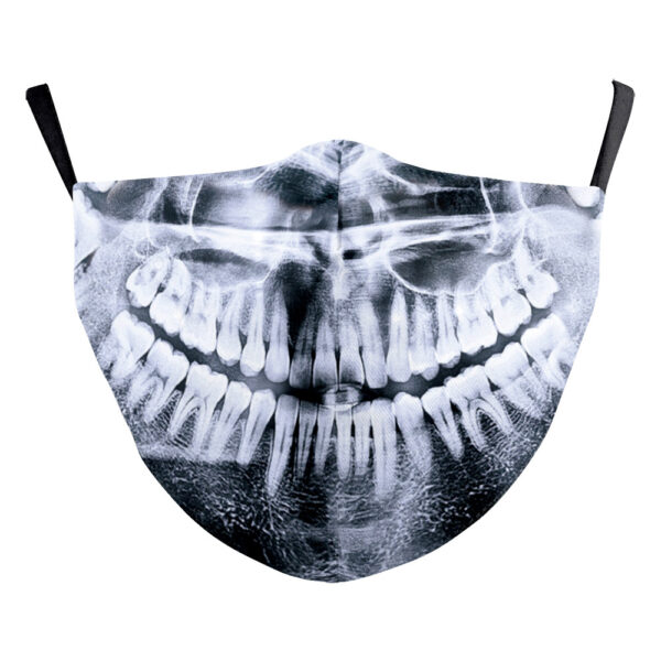 Halloween Skull Funny Digital Printing Double-layer Dust Mask - Image 5