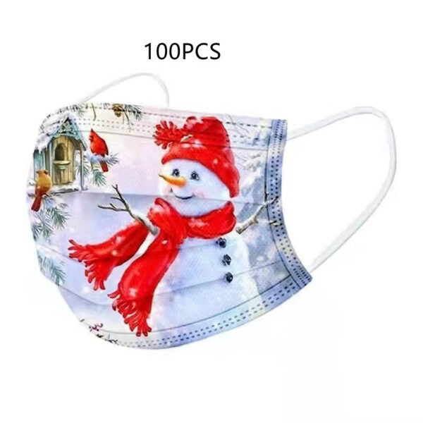 Disposable Adult Christmas Three-dimensional Mask With Three-layer Protection With Meltblown Cloth - Image 4