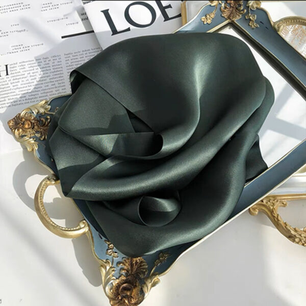 Fashion Women's Monochrome Double-layer Ribbon Scarf - Image 10