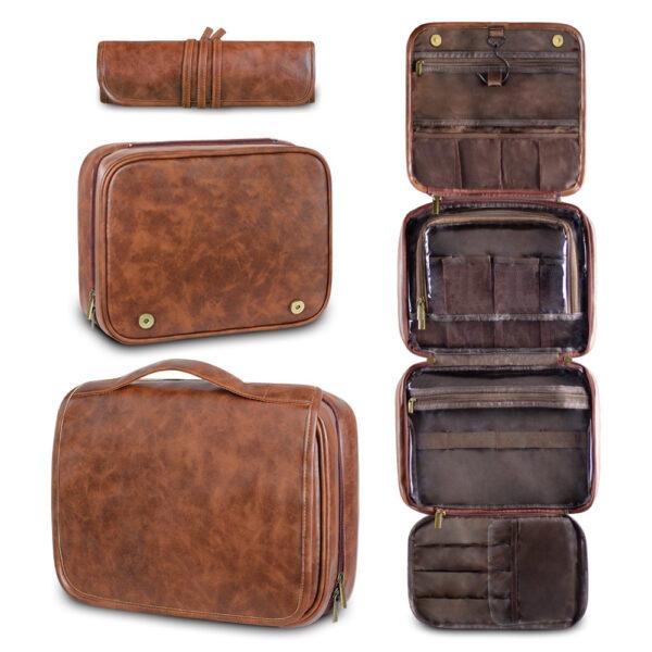 Men's Business Pu Wash Large Capacity High Sense Storage Bag - Image 7