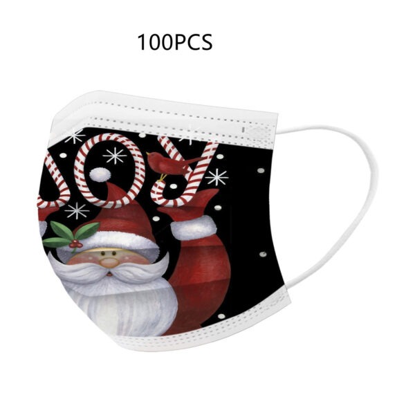 Disposable Adult Christmas Three-dimensional Mask With Three-layer Protection With Meltblown Cloth - Image 5