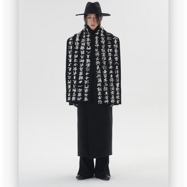 Original Chinese Style Imitation Dehaired Angora Winter Warm Black And White Lovers Scarf - Image 2