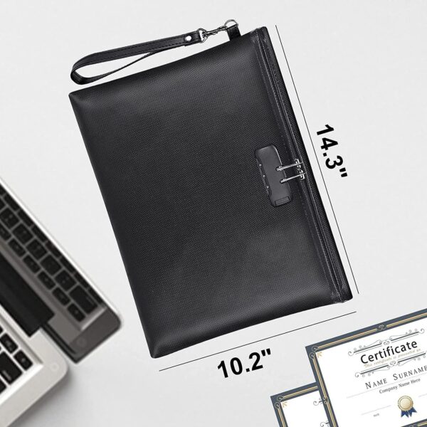 Zippered File Bag Liquid Silicone Fire Protection Data File Buggy Bag - Image 2