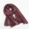 Solid Color Linen Scarf Retro Style Tassel Shawl For Women - Image 10