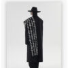 Original Chinese Style Imitation Dehaired Angora Winter Warm Black And White Lovers Scarf - Image 4