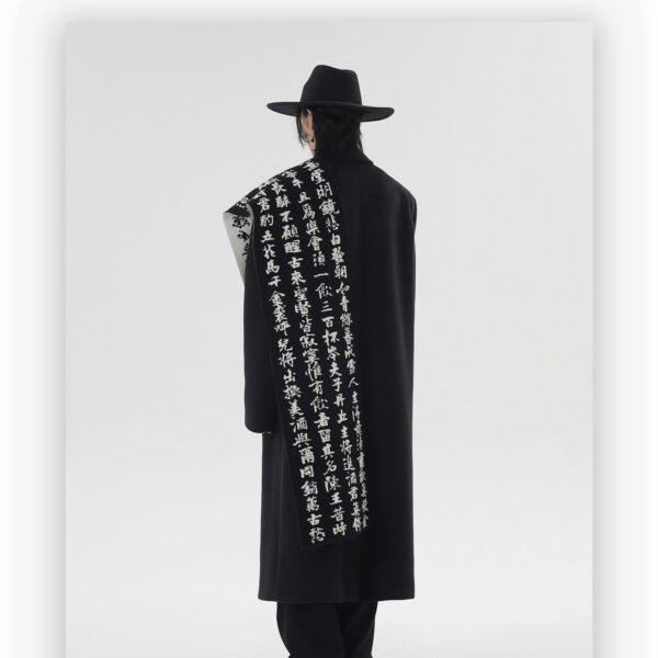 Original Chinese Style Imitation Dehaired Angora Winter Warm Black And White Lovers Scarf - Image 4