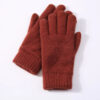 Autumn And Winter Double Layer Fleece-lined Thickened Knitting Gloves - Image 9