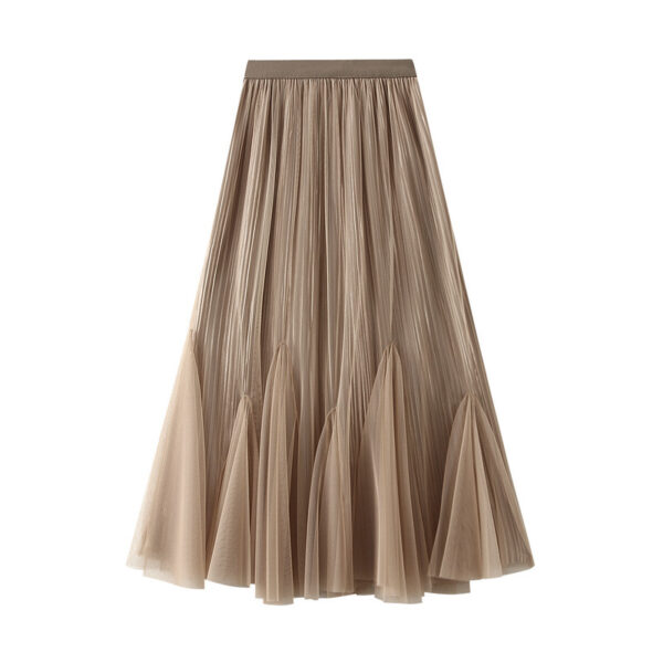 Autumn Retro Fall Gauze Skirt Slimming Large Hem Fishtail Skirt For Women - Image 4