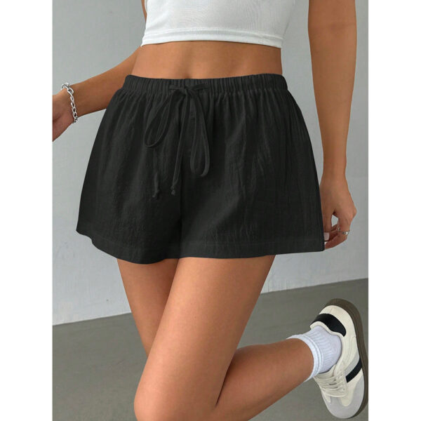 Fashionable Basic Striped Elastic Casual Shorts Home Loose Slimming - Image 8