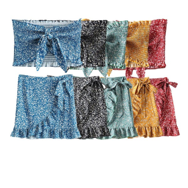 European And American Style Women's Clothing French Sexy Hot Girl Strap Tank-top Skirt Suit - Image 4
