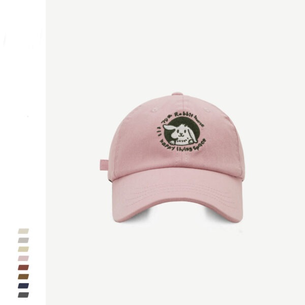 Hat Female Sweet Cute Rabbit Embroidered Baseball Cap - Image 3