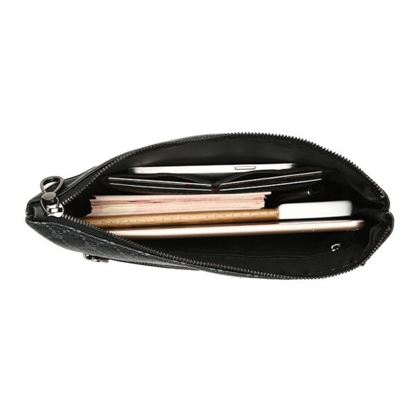 Men's Black Fashion Retro Leather Bag - Image 5