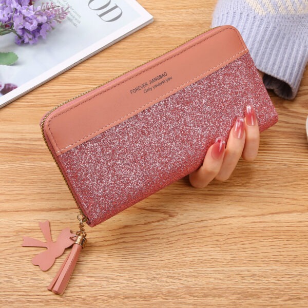 Women's Zipper Stitching Solid Color Tassel Wild - Image 9