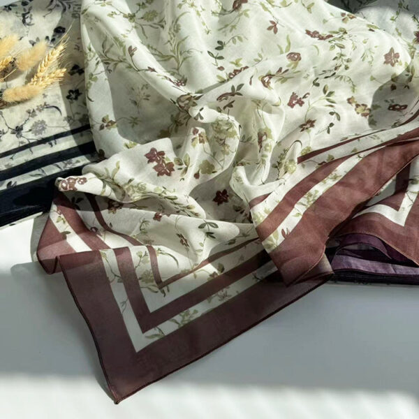 Classic Small Flower Digital Printing Scarf - Image 6