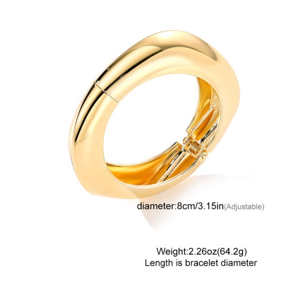 Women's Exaggerated Metal Glossy Surface Bracelet - Image 5