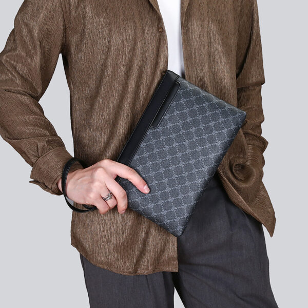 Men's Black Fashion Retro Leather Bag - Image 2