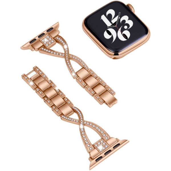 Fashion X-type Snap Button New Stainless Steel Strap - Image 5