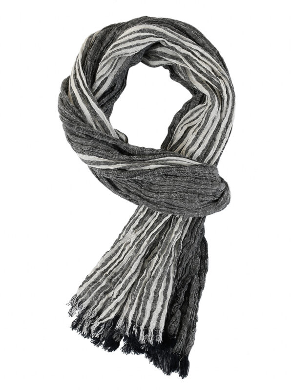 Men's Scarf Spring And Summer Pinstripe Color Matching - Image 4