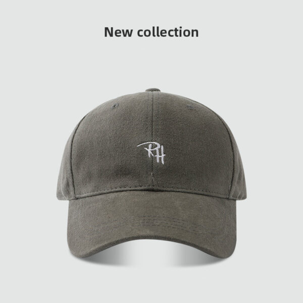 RH Letter Embroidery Simple All-matching Baseball Cap - Image 5